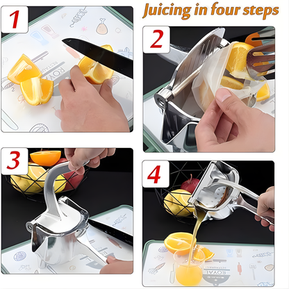 Strong Metal Hand Juicer – Small Size Manual Citrus Press for Daily Use