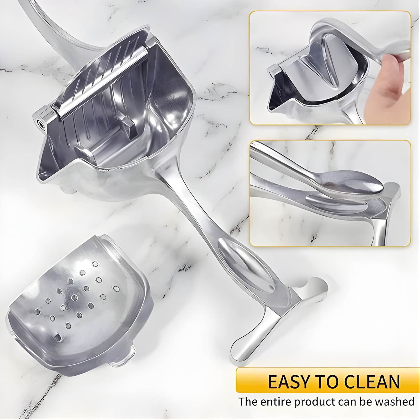 Strong Metal Hand Juicer – Small Size Manual Citrus Press for Daily Use