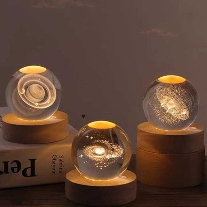 3D Crystal Ball, Night Light, Love Crystal Lamp